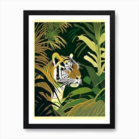 Tiger In The Jungle  1 Rousseau Inspired Art Print