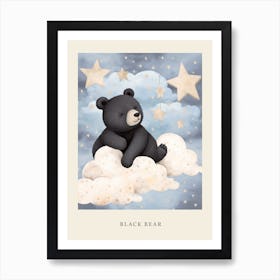 Sleeping Baby Black Bear 2 Nursery Poster Art Print