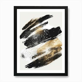 Abstract Brush Strokes Canvas Print Art Print