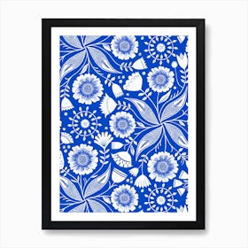 Blue Botanical Art Print