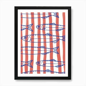 Sardines Pattern Art Print