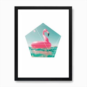 Flamingo Abstract  Art Print