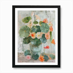 A World Of Flowers Nasturtium 3 Painting Art Print