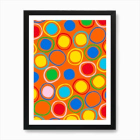 Orange Circles 4 Art Print