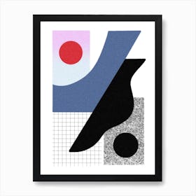 Retro Geometric Landscape Art Print