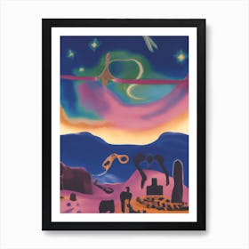 'Blue Sky Souls 1' Art Print