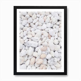 White Beach Rocks Art Print