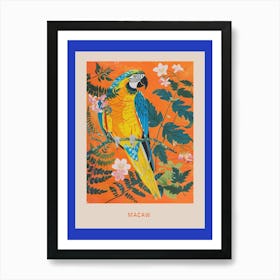 Spring Birds Poster Macaw 1 Art Print