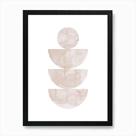 Geometry watercolor circles 5 Art Print