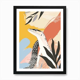 Monitor Lizard Modern Design Illustration 1 Art Print