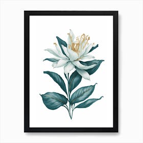 Minimal Lily Flower Painting (1) Art Print