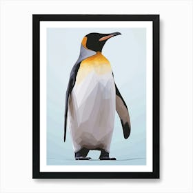 Emperor Penguin Robben Island Minimalist Illustration 2 Art Print