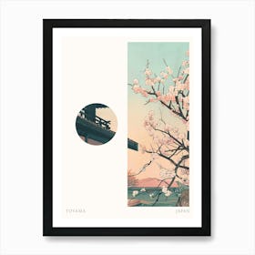 Toyama Japan 1 Cut Out Travel Poster Art Print