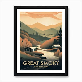 Great Smoky National Park Vintage Travel Poster 21 Art Print