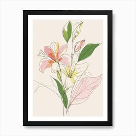 Lily painting Art Print