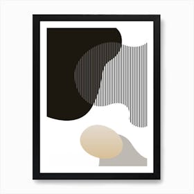 Abstract Black And White Art Print