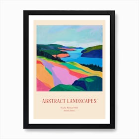 Colourful Abstract Acadia National Park Usa 1 Poster Art Print