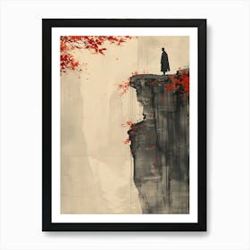 Man On The Cliff Art Print