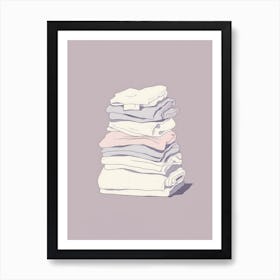 Stack Of Clothes 1 Art Print