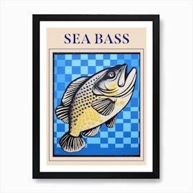 Sea Bass Seafood Poster Art Print