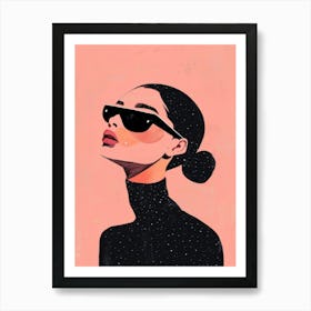 Girl In Sunglasses 18 Art Print