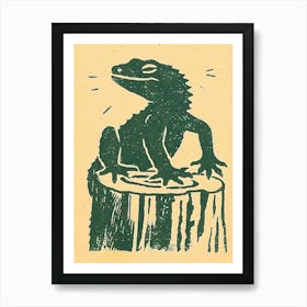 Leopard Gecko Bold Block 2 Art Print