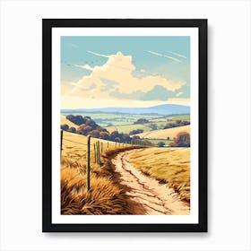 The Shropshire Way England 3 Hiking Trail Landscape Art Print