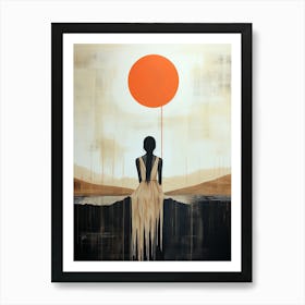 Sacred Sunlit Dance, Boho Art Style Art Print