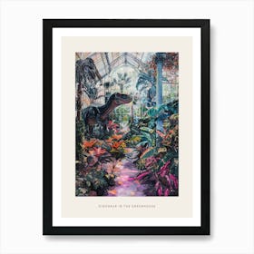 Dinosaur In The Glass Greenhouse 3 Poster Art Print