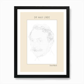 Ascii Art Minimalist – Dr Max Linde – Edvard Munch – Classic Painting Art Print