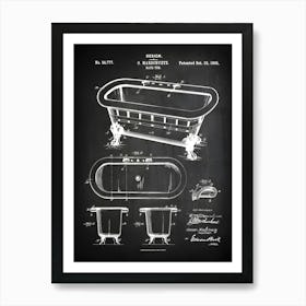 Bathroom Decor Bath Tub Patent Print Bath Decor Bathroom Wall Art Bathroom Poster Historic Bathroom Art Bathroom Patent Hb7771 Art Print