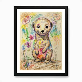 Meerkat 4 Art Print