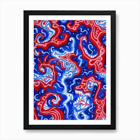 Red, White And Blue 1 Art Print