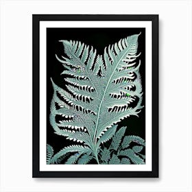Silver Lace Fern 5 Vintage Botanical Poster Art Print