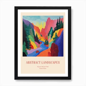 Colourful Abstract Sequoia National Park Usa 5 Poster Art Print