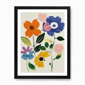 Painted Florals Moonflower 2 Art Print