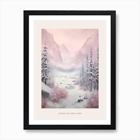 Dreamy Winter National Park Poster  Jasper National Park Canada 1 Art Print