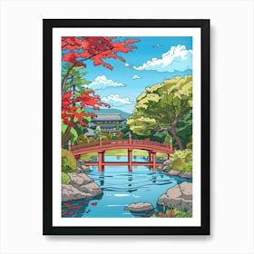 Gero Japan Colourful Illustration Art Print