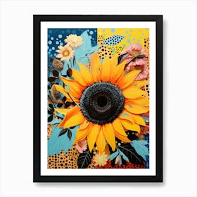 Surreal Florals Sunflower 3 Flower Painting Art Print