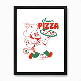 Super Pizza Art Print