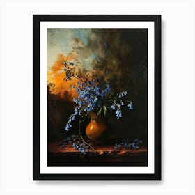 Baroque Floral Still Life Bluebell 3 Art Print