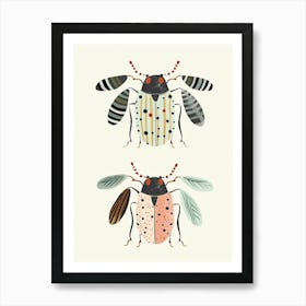 Colourful Insect Illustration Pill Bug 8 Art Print
