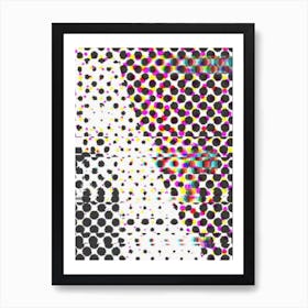 Small Polka Dot GlitchCanvas Print Art Print