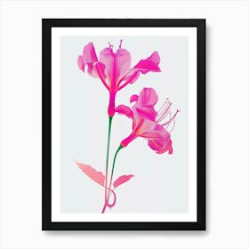 Hot Pink Gloriosa Lily 2 Art Print