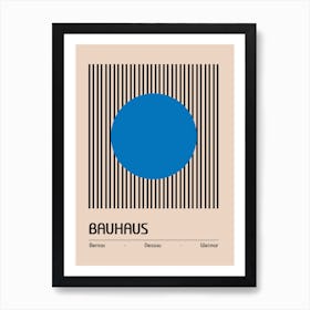 Bauhaus Design Blue Art Print