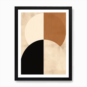 Mid Century Balletic Breeze In Beige Art Print