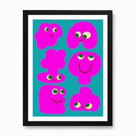 The Blobs (pink) Art Print