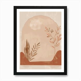 Moon And Plants Art Print