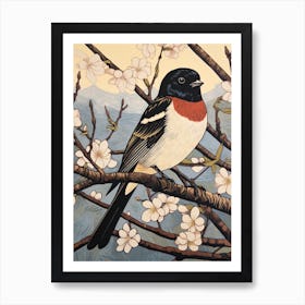 Art Nouveau Birds Poster Swallow 3 Art Print