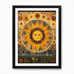 Sun Tapestry Style  Art Print